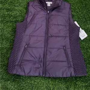 Liz Claiborne Deep Purple Quilted Vest